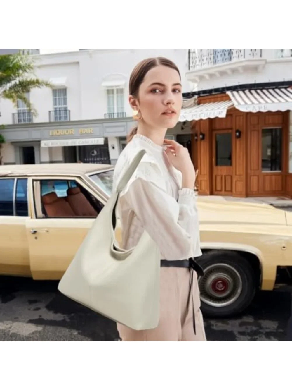 Soft Slouchy Hobo Tote Bag for Women - Stylish PU Leather Shoulder Purse for